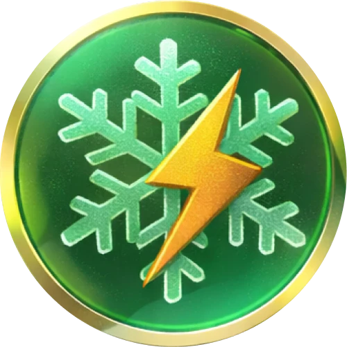 A green icon with a snowflake and a golden lightning bolt appears to indicate the Baji app is freezing or crashing on a mobile device.