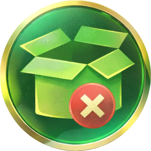 A green open box icon with a red X mark appears to indicate a failed Baji app installation or a package error on a mobile device.