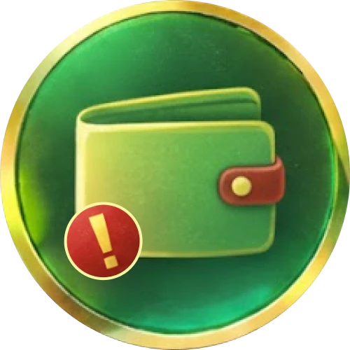 The icon appears to indicate a transaction error where funds have been debited from the user’s bank account but have not yet been reflected in their Baji balance.